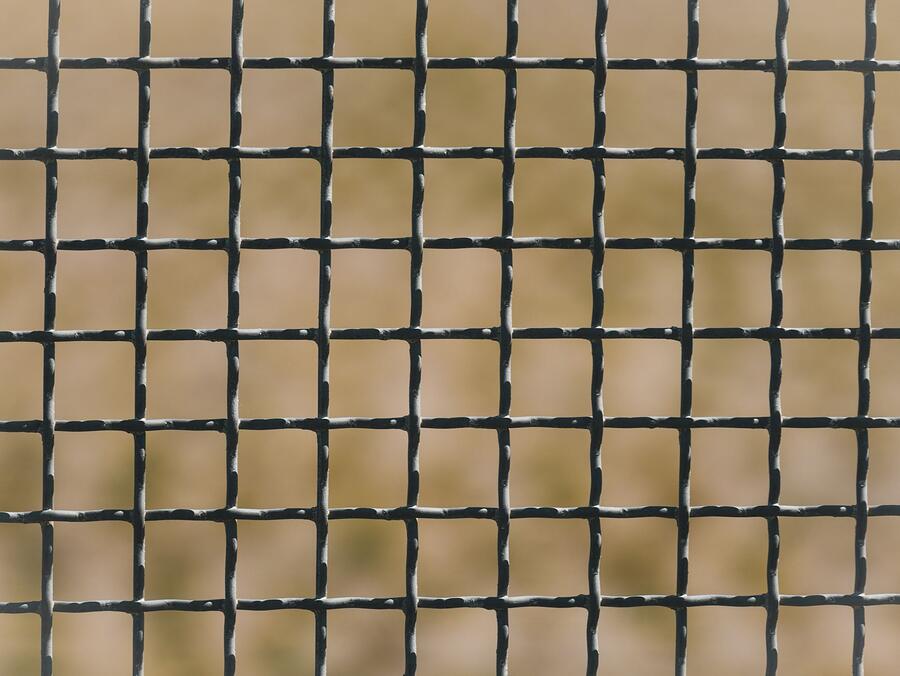 Close view of galvanized wire mesh of the kind fitted over vents and rafter bays